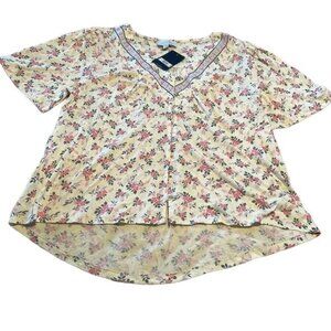 Lucky Brand Floral Button-Down Blouse S/P